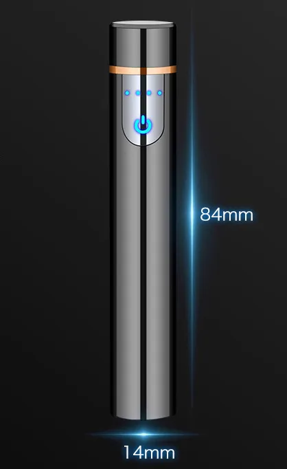 USB charging lighter Mini portable windproof touch screen cigarette lighter