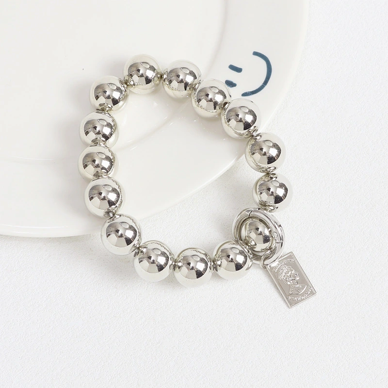 Wrist Beaded Pendant Electroplated Round Bead Phone Case Accessories