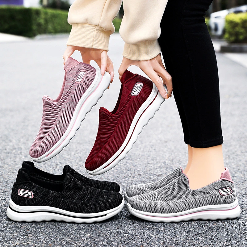 Women's Comfortable Breathable Middle-aged And Elderly Slip-on Sneakers