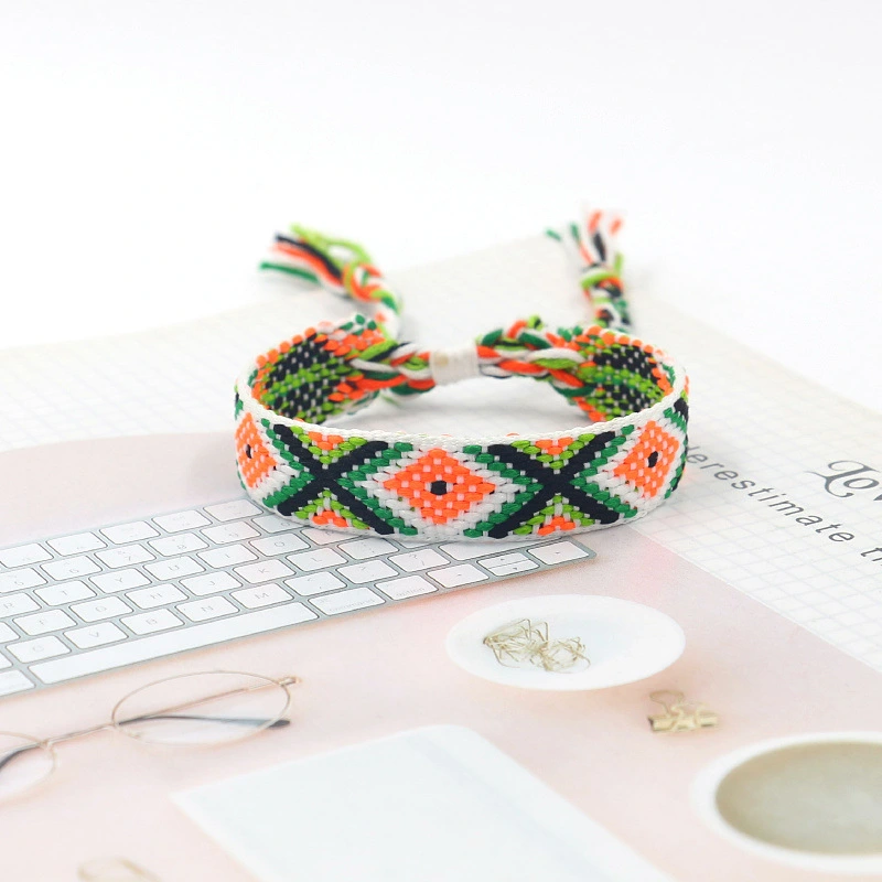 Bohemian Color Woven Bracelet Wristband For Fans