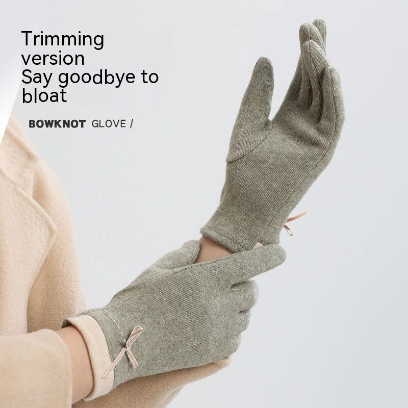 Thickened Thermal Knitting Gloves For Women Autumn And Winter