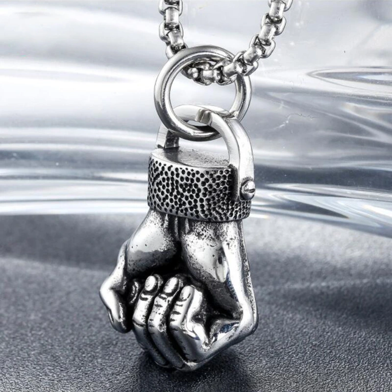 Personalized Fashion Stainless Steel Fist Pendant Necklace