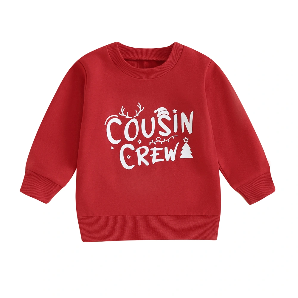 Toddler Girls Boys Sweatshirts Christmas Clothes Letter Print Tops