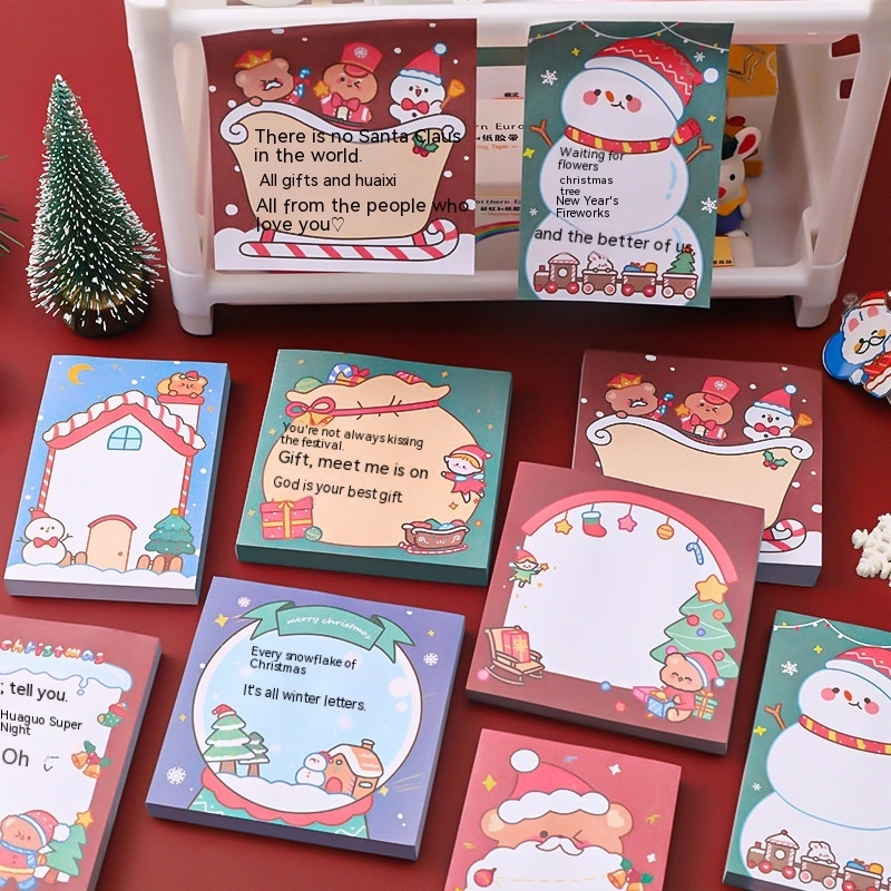 Cartoon Christmas Sticky Notes Student Stationery