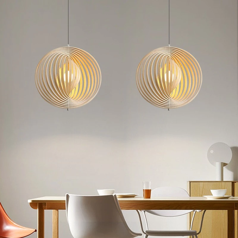 Nordic Rotating Ring Moon Restaurant Chandelier