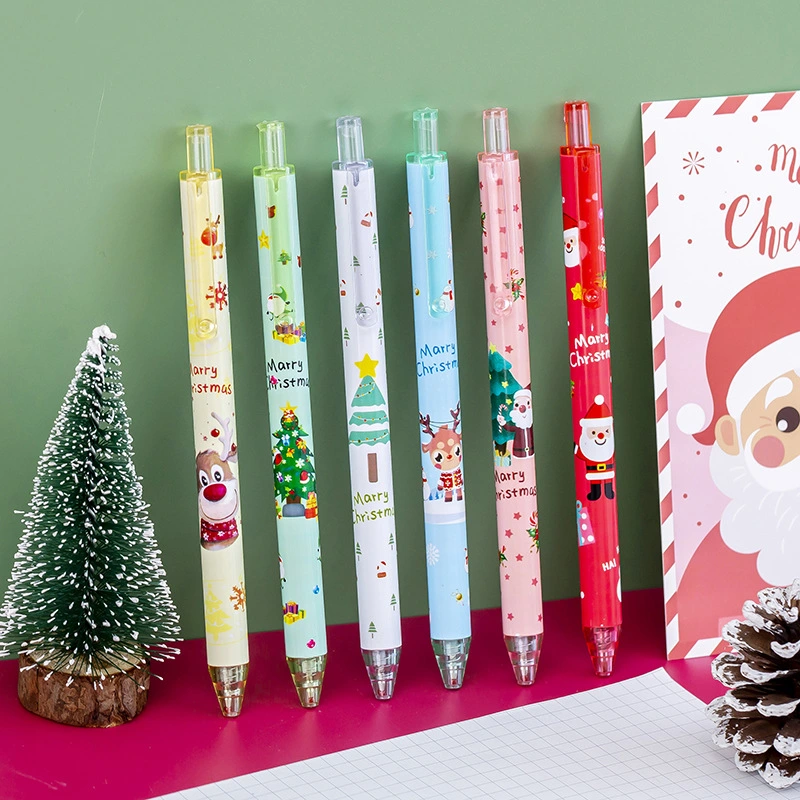 Christmas Cartoon Push Gel Pen Creative