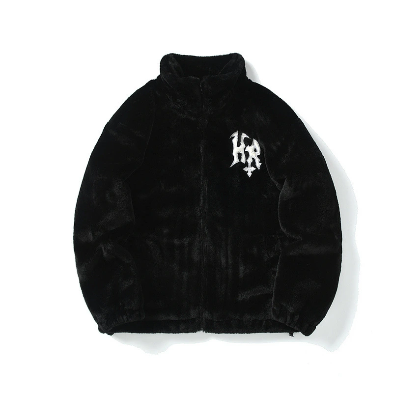 Stars Heart Embroidered Plush Thickened Cotton Padded Coat