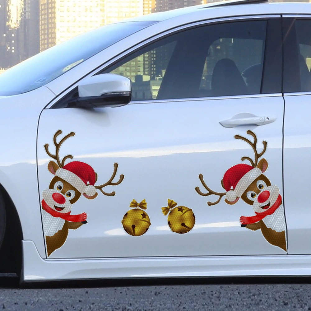 Christmas Elk Bell Bumper Stickers