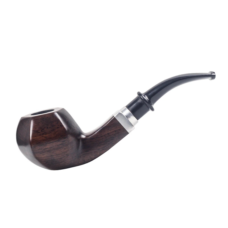 Solid Wood Blackwood Carved Pipe