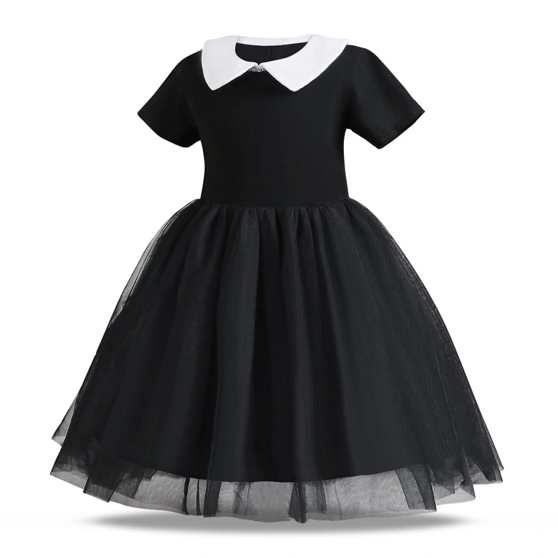 Doll Collar Mesh Umbrella Princess Dress