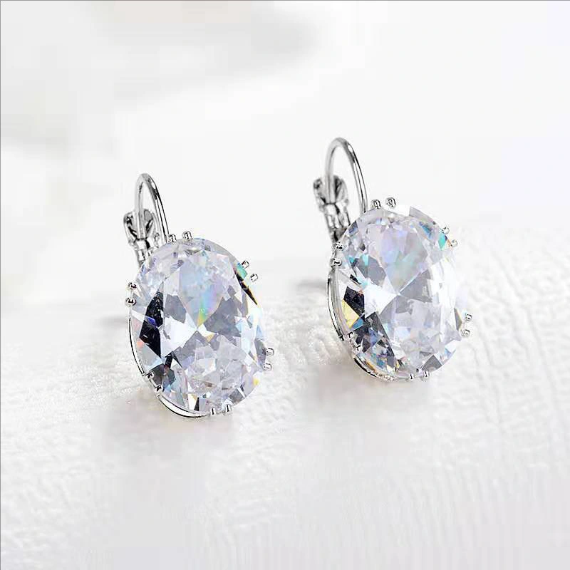 Niche Color Gemstone Earrings Women