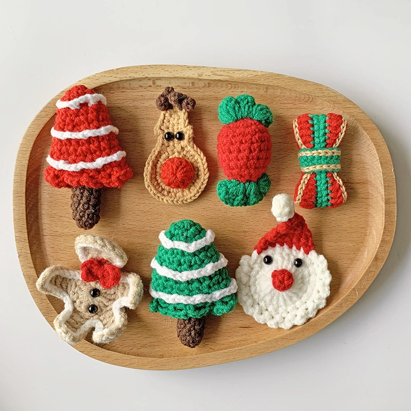 Wool Crocheted Christmas Hair Accessories