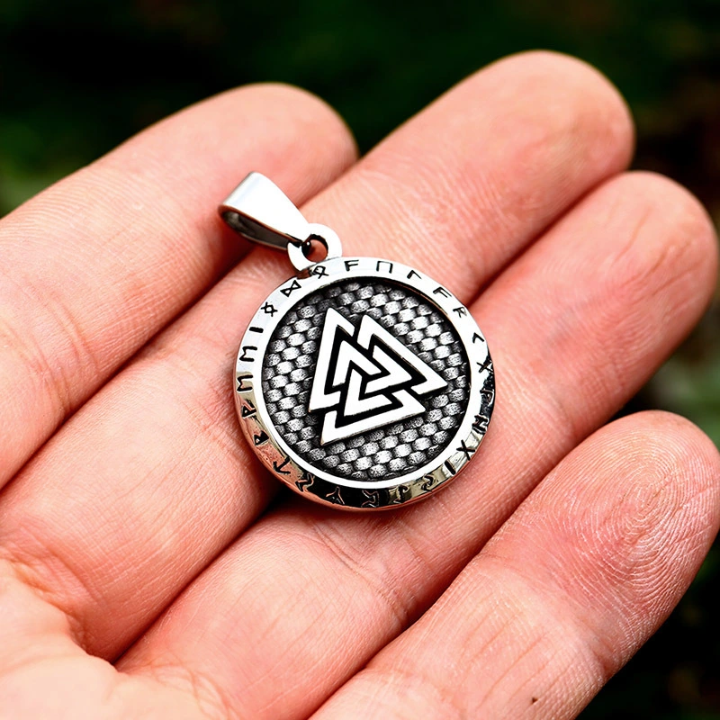 New Retro Personalized Nordic Viking Letter Titanium Steel Pendant