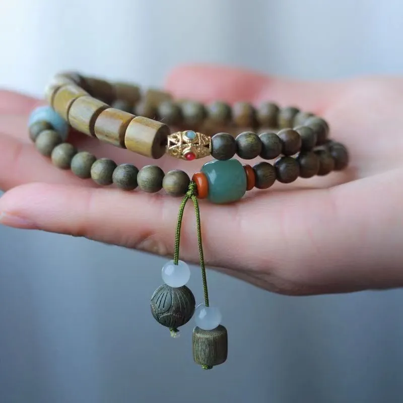 Green Sandalwood Bracelet Female Mori Style Student