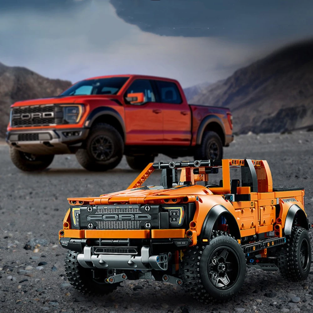 Compatible With Ford Raptor Pickup Car Assembling Building Blocks Model