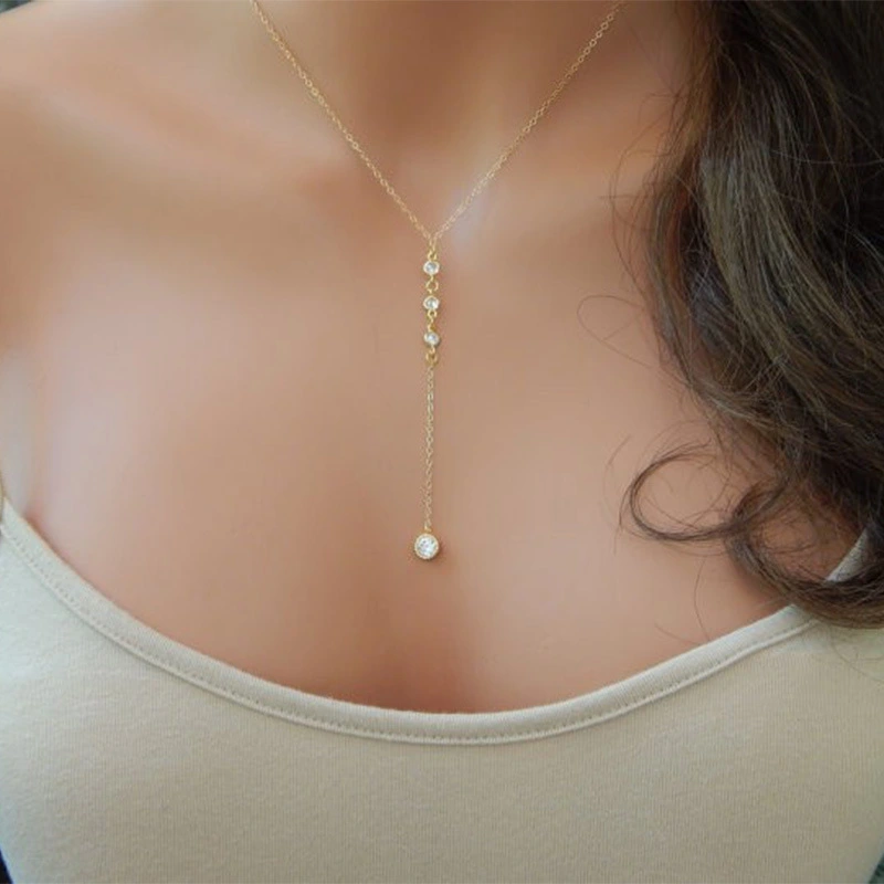 Women's Fashion Casual Diamond Pendant Necklace