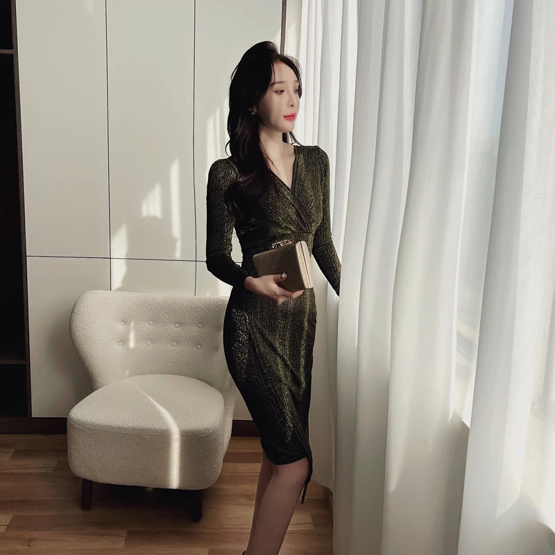 Slim-fit Slimming Mid-length High-end Temperament Women's Clothing