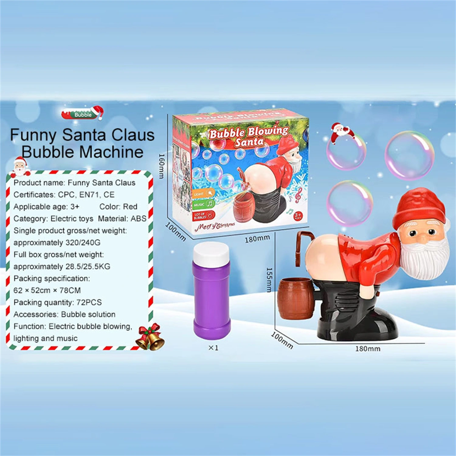 Bubble Maker Toy, Funny Music Automatic Fart Bubble Blower Machine