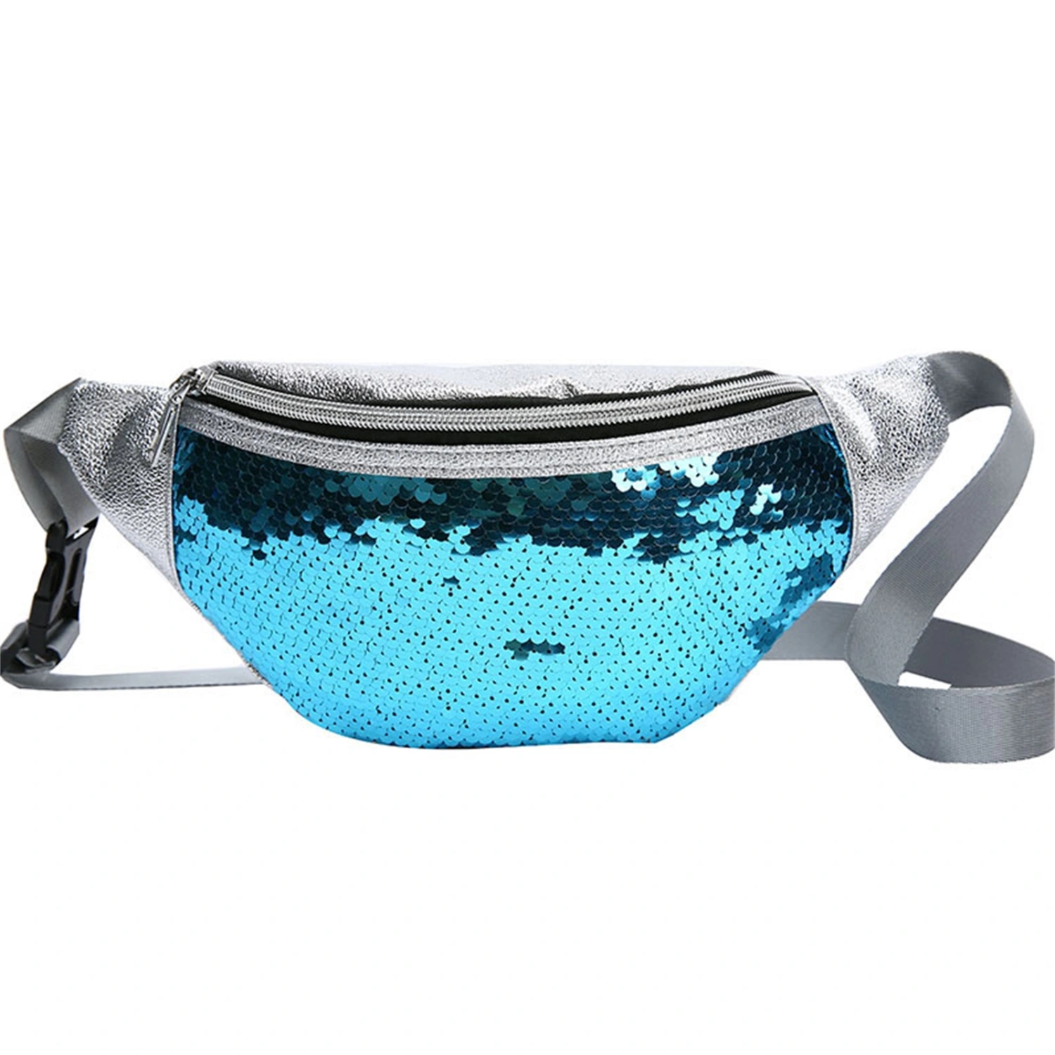 Women Crossbody Sling Bag Shiny Sequins Chest Shoulder Bag Fanny Packs