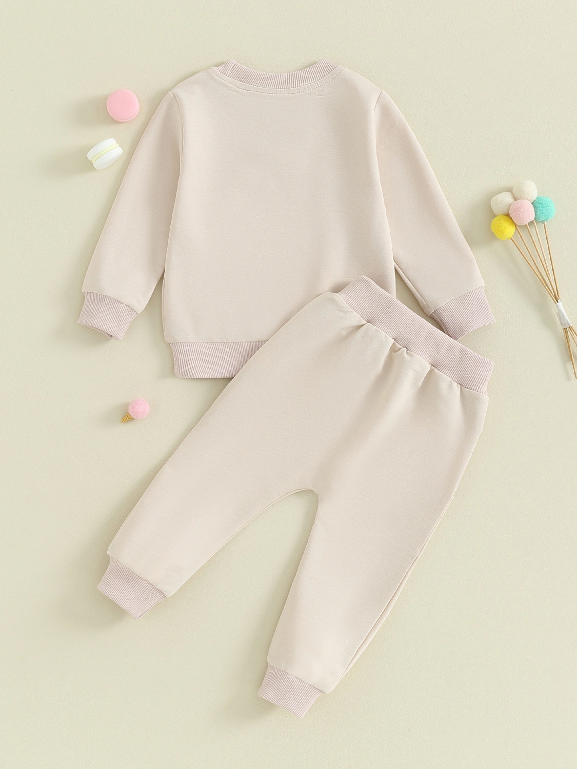 Baby Pants Outfits Toddler Letter Embroidery Sweatshirt and Pants