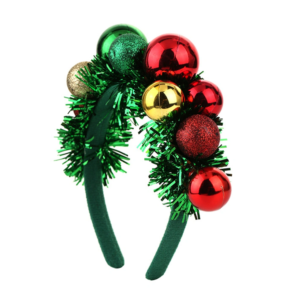 Christmas Headband Colorful Balls String Light Hair Band Hair Hoop