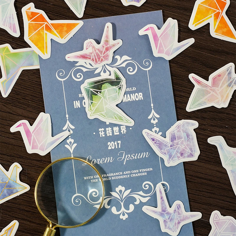 Paper Crane Cute Journal Diary DIY Decorative Stickers