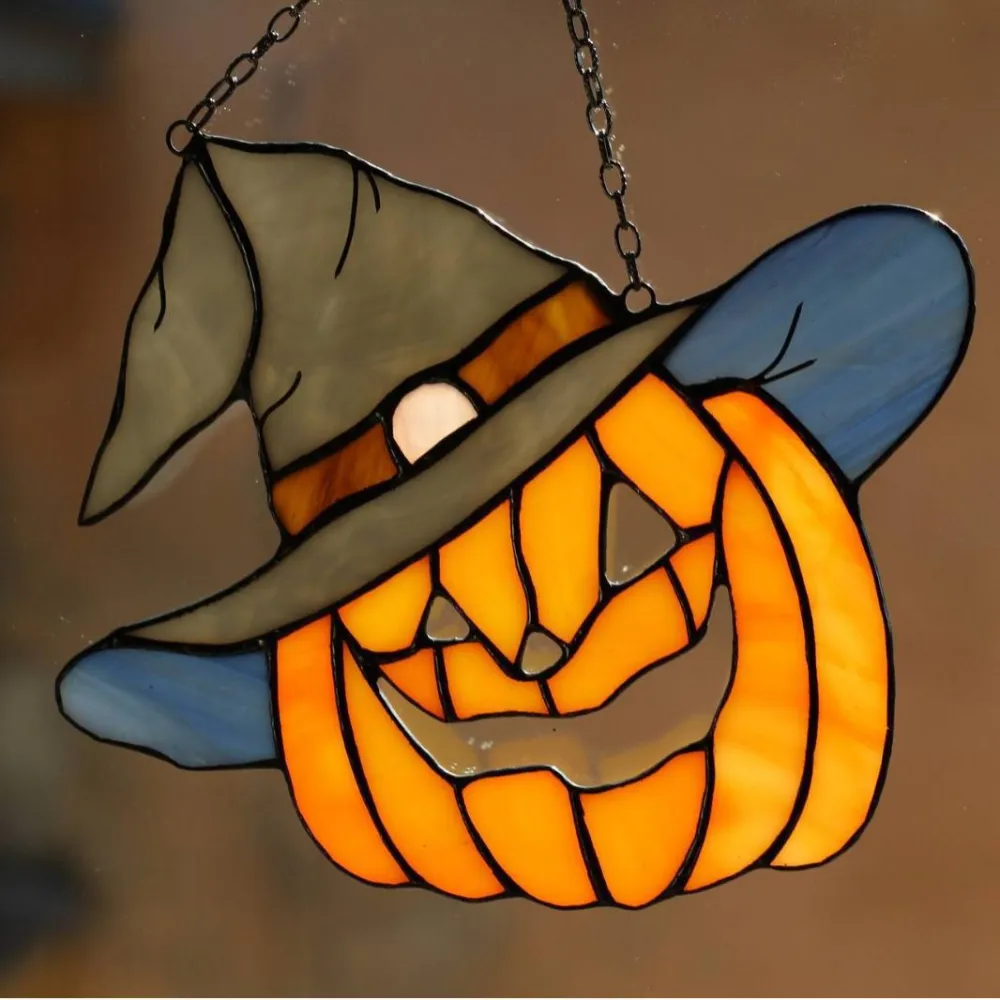 Halloween Creative Pumpkin Decorative Pendant Indoor Balcony Wall Window Hanging Crafts