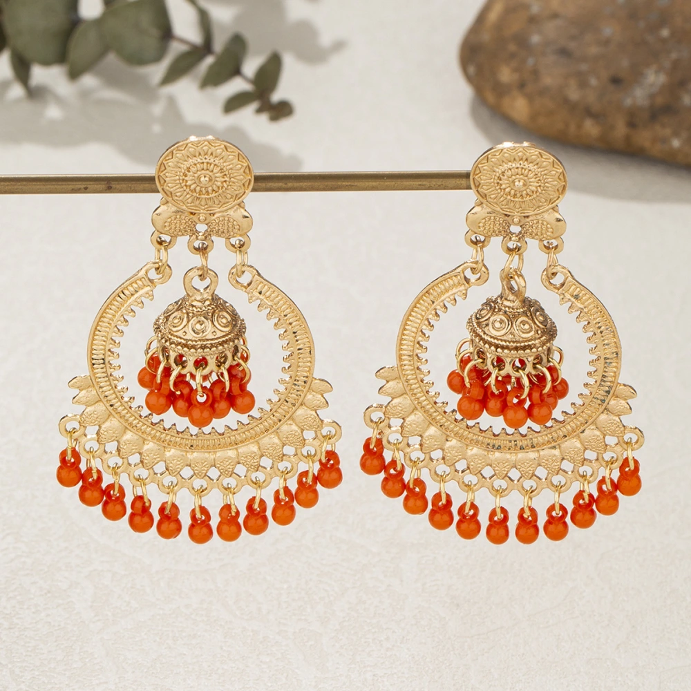 Bohemian Retro Ethnic Style Metal Alloy Earrings Women