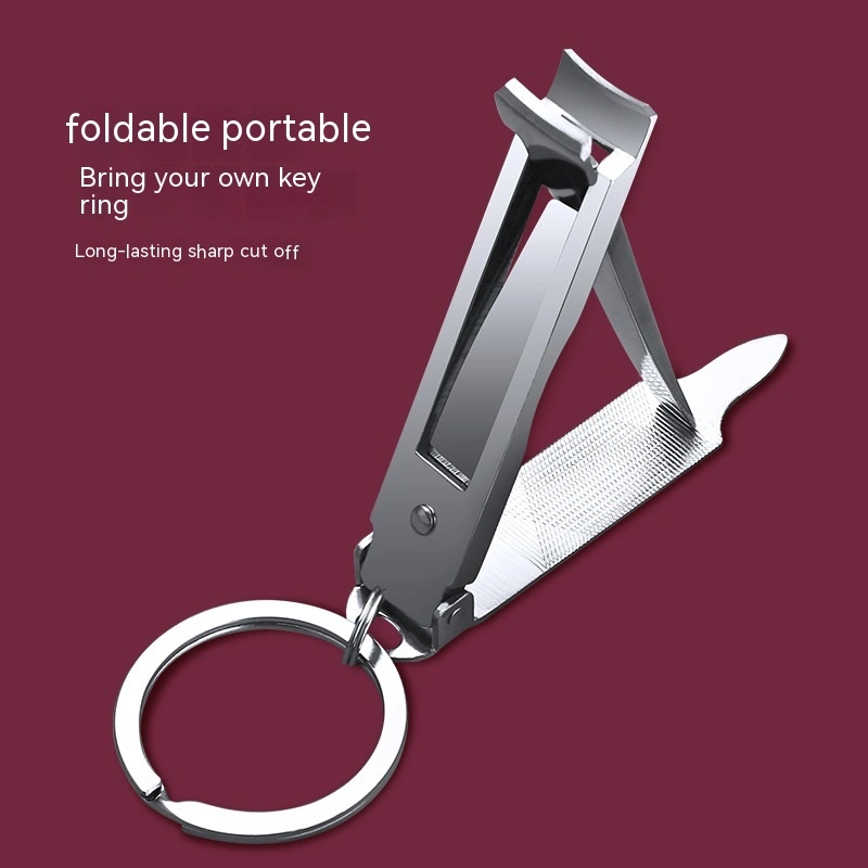 Stainless Steel Folding Nail Clippers Anti-splash With File