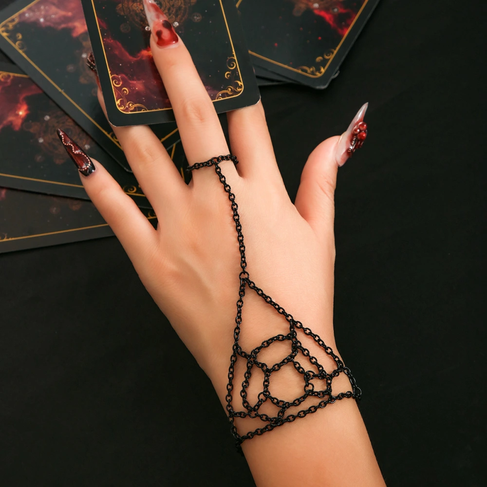 Sweet Cool Dark Spider Mesh Hand Accessory Bracelet