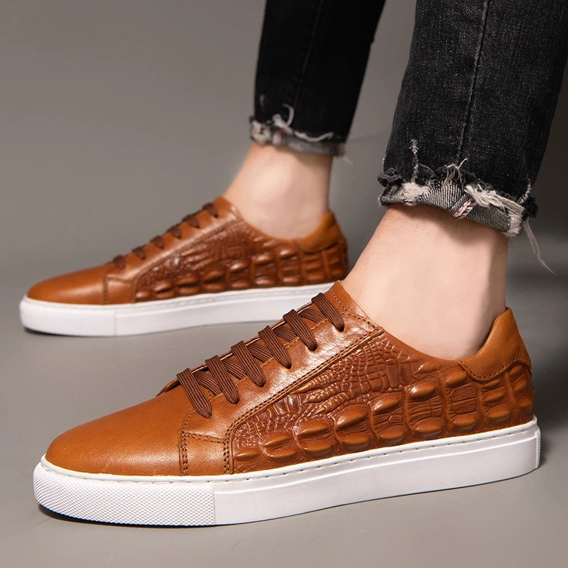 Casual Trend Skate Shoes Pattern Men's Low Trendy Shoes