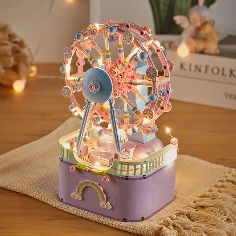 Ferris Wheel Building Blocks Music Box Assembling Toys