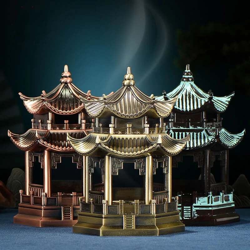 Home Indoor Chinese Pavilion Incense Burner Ornaments