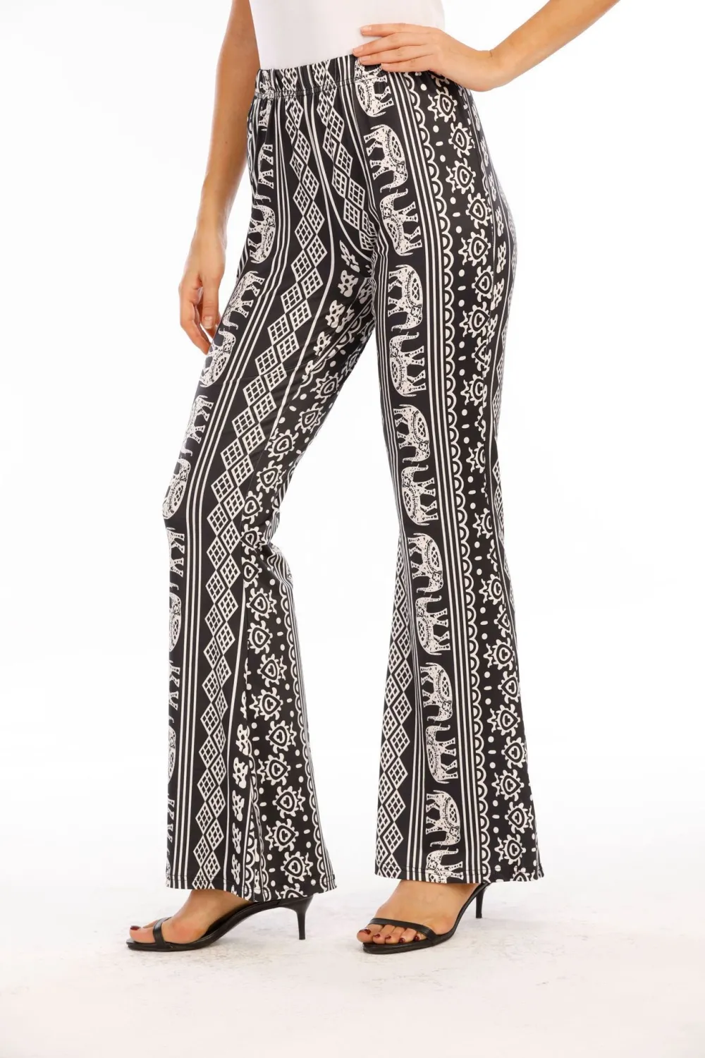 Tight Retro Printed Casual Pants