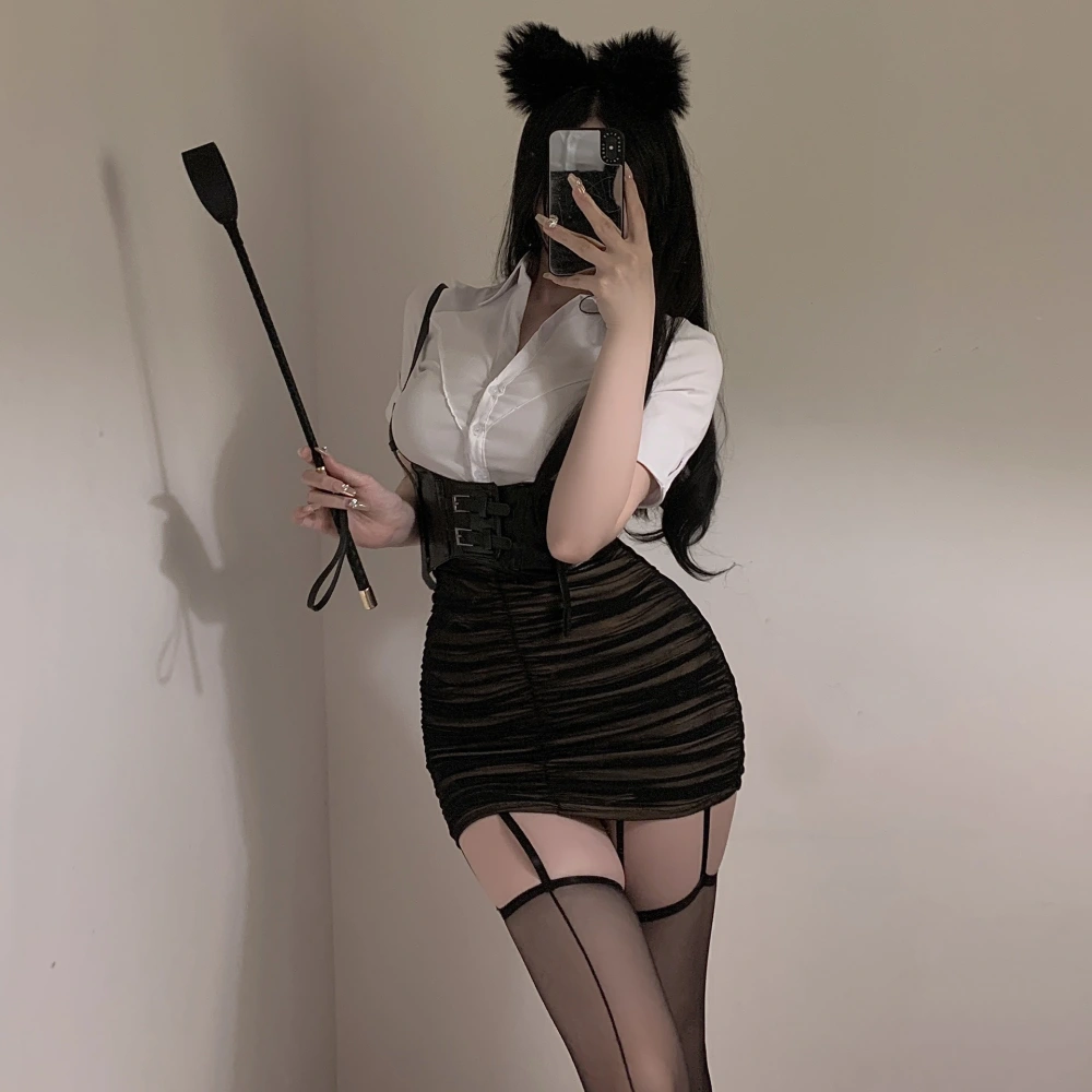 Tight-fitting Teacher Shirt Hip Skirt