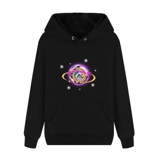Custom one print black hoodie