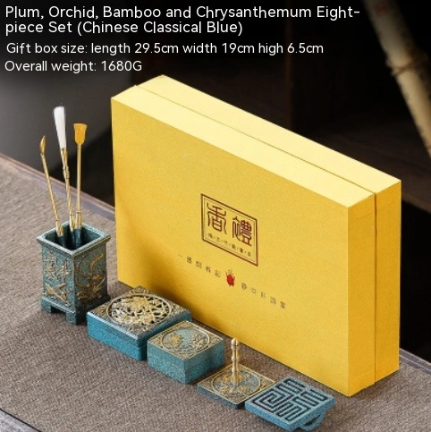 Classical Household Copper Incense Burner Zen Citron Incense Printing Incense Ceremony Entry Tool