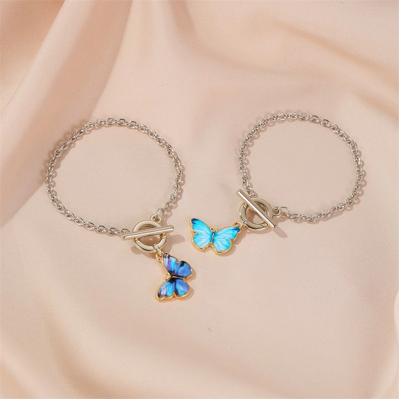 1 Pc Butterfly Buckle Chain Bracelet for Women Lovers