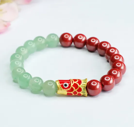 Zhu Sha Hand Chain Emperor Sha Dong Ling Jade Bracelet