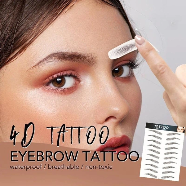 1 piece 4D Hair Like Eyebrows Makeup Waterproof Eyebrow Tattoo Sticker Long Lasting Natural Fake Eyebrow Lamination Cosmetics