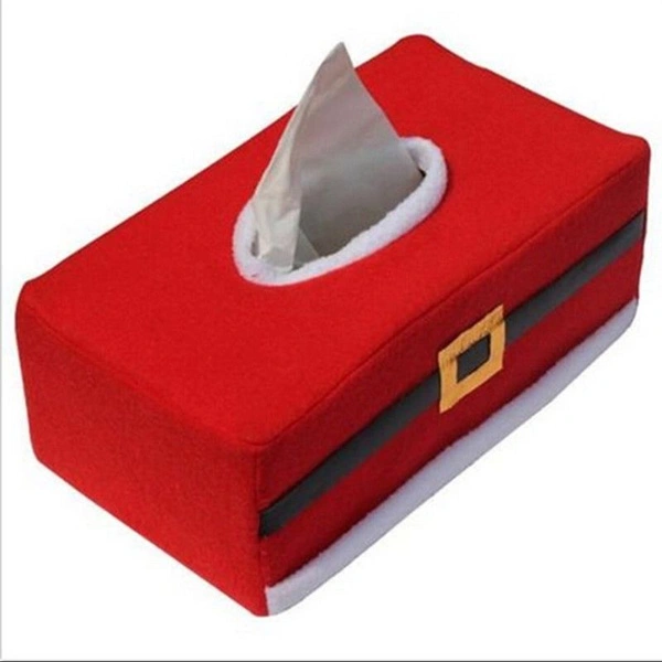 Christmas Tissue Box Cover Decoration Tissue Box Case Holder Home Restaurant Hotel Shopping Mall Tissue Box Xmas Gift