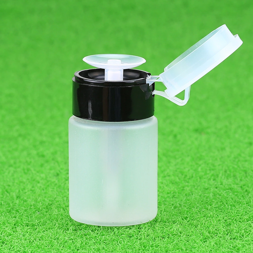 60ml Nail Art Pump Dispenser Empty Bottle Gel Polish Remover Cleaner Liquid Storage Container