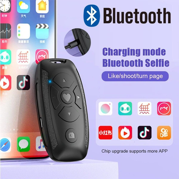 Universal Mobile Phone Bluetooth-compatible Remote Control Button Selfie Camera Shutter for TikTok E-book Turn Page