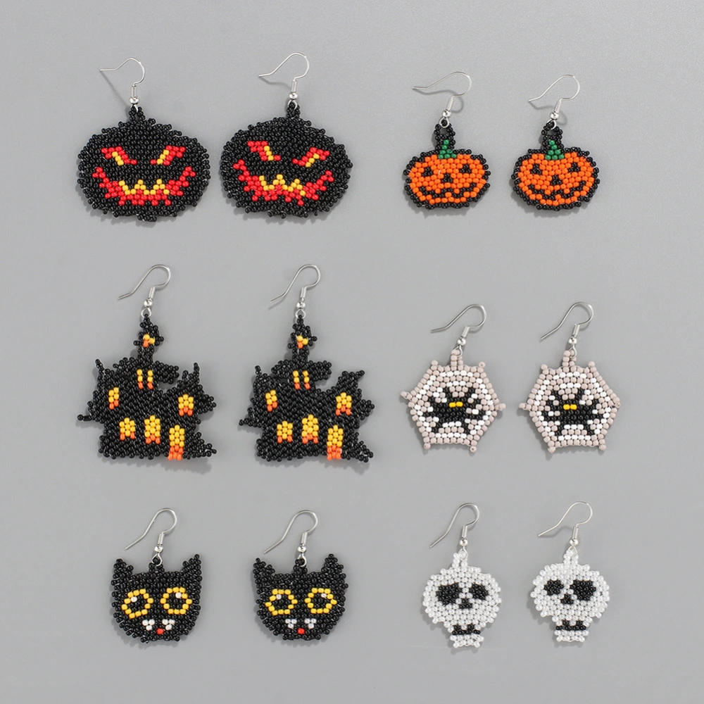 Funny Personality Hand-woven Halloween Earrings For Women