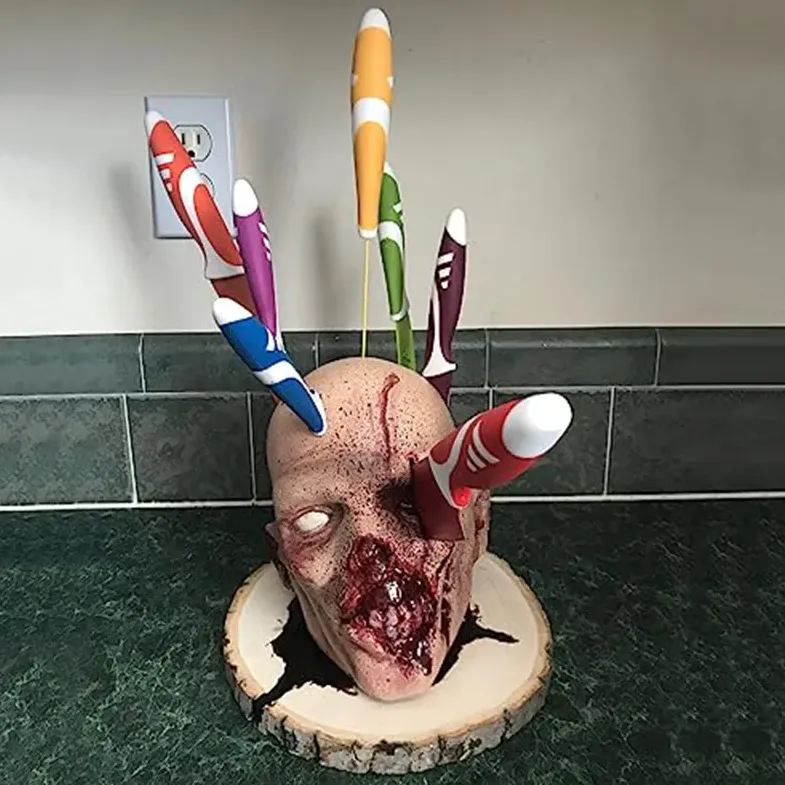 Halloween Kitchen Knife Holder Home Horror Atmosphere Decoration