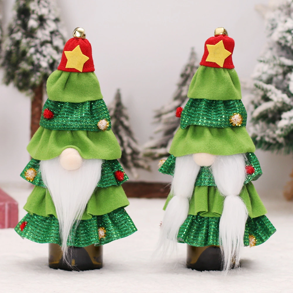 Christmas Decorations Forest Man Cake Dress Bottle Cover