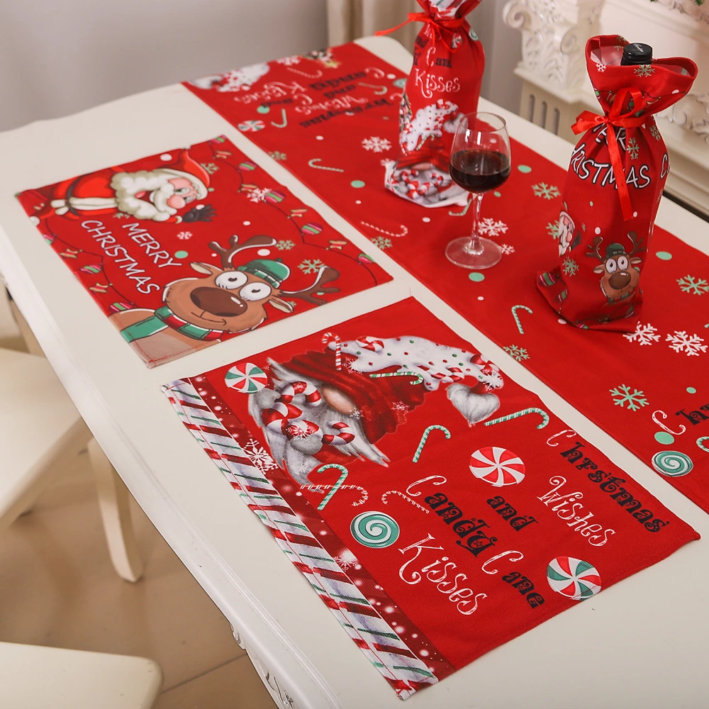 Christmas Decoration Cartoon Antifouling Insulation Placemat