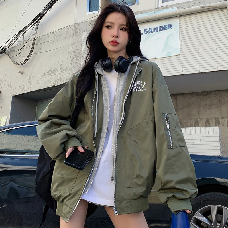 Women's Autumn Hooded Hooded Jacket Coat