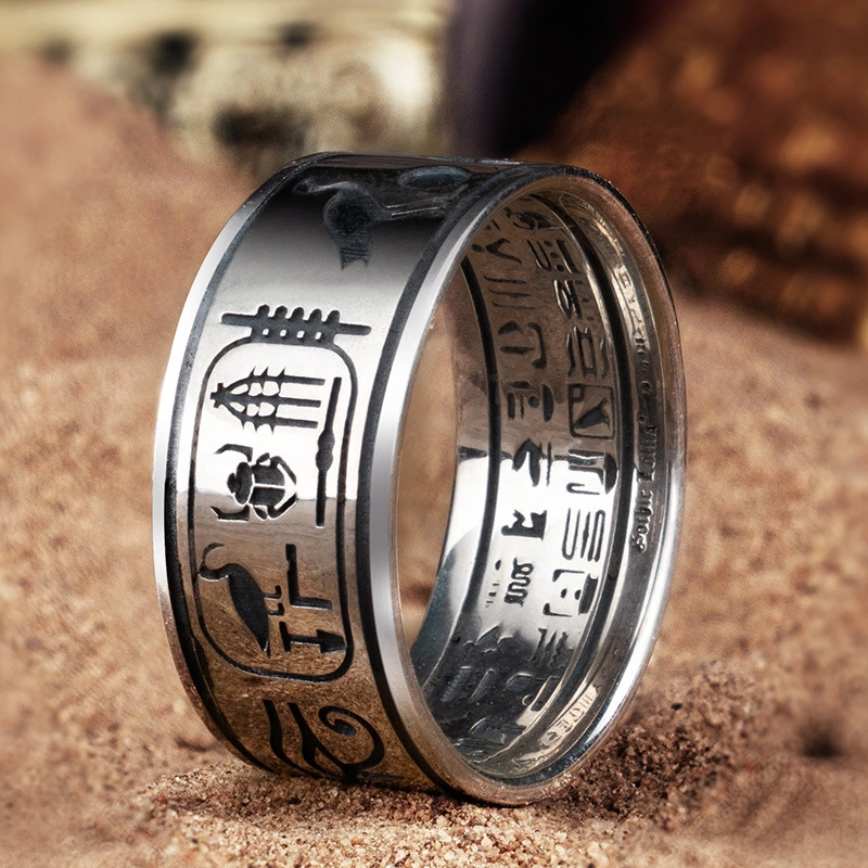 925 Silver Egypt ANU BIS Ring Couple