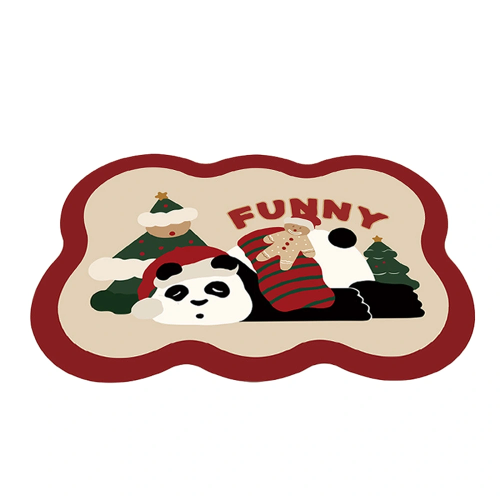 Christmas Rug Christmas Panda Santa Indoor Mat Home Decor Floor Mat